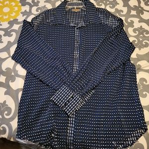 Long sleeve Blue pattern Dress shirt